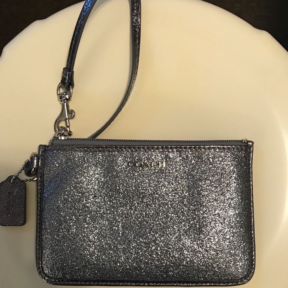 Authentic Glitter Coach Wristlet